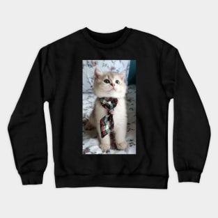 the ribbon cute cats Crewneck Sweatshirt